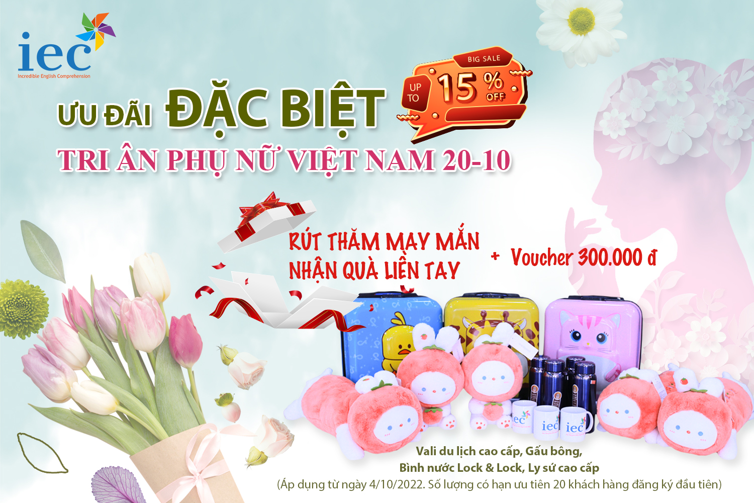 ƯU ĐÃI ĐẶC BIỆT–TRI ÂN PHỤ NỮ VIỆT NAM 20-10